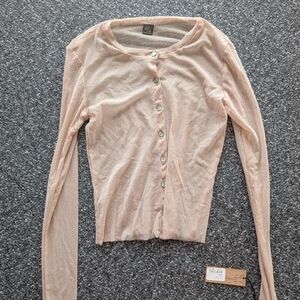 NWT Only Hearts Tulle Cardi In Chai